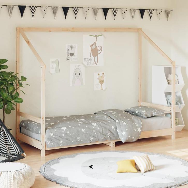 vidaXL Kinderbedframe 80x200 cm massief grenenhout, Kinderen en Baby's, Kinderkamer | Bedden, Nieuw, Verzenden