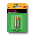 Kodak 1000mAh AAA oplaadbare batterijen 1.2V NiMH 1x Blister, Audio, Tv en Foto, Nieuw, Verzenden
