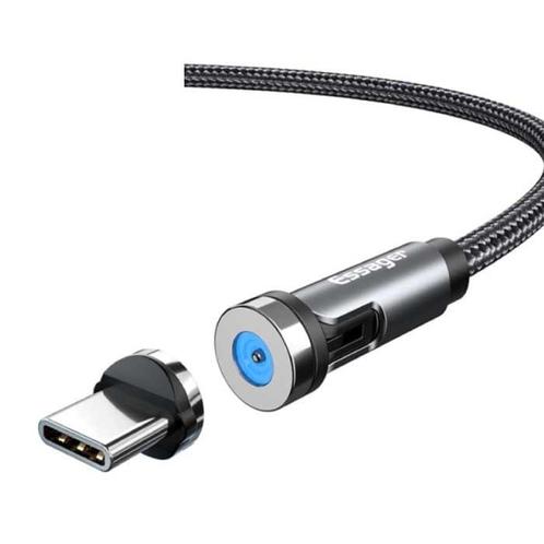 USB-C Magnetische Oplaadkabel 2 Meter met 540° Roterende, Telecommunicatie, Mobiele telefoons | Telefoon-opladers, Nieuw, Verzenden