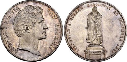 Geschichtsdoppeltaler, daalder Duerer Standbild 1840 Baye..., Postzegels en Munten, Munten | Europa | Niet-Euromunten, Verzenden