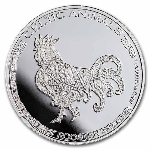 Chad - Celtic Animals - Rooster 1 oz 2022 (5.000 oplage), Postzegels en Munten, Munten | Afrika, Losse munt, Zilver, Overige landen