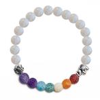 Fako Bijoux - Buddha Armband - Chakra Reiki - Olifant - Wit, Sieraden, Tassen en Uiterlijk, Armbanden, Verzenden, Nieuw