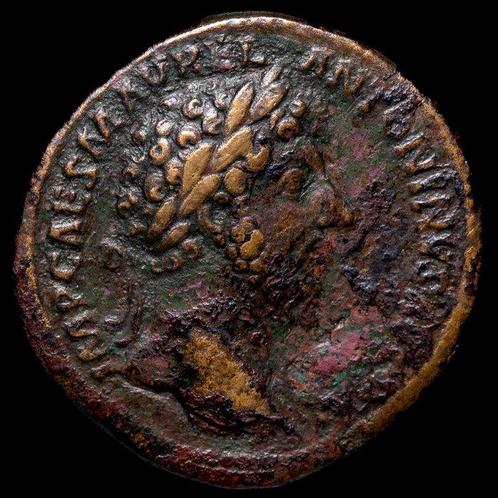 Romeinse Rijk. Marcus Aurelius (AD 161-180). Sestertius, Postzegels en Munten, Munten | Europa | Niet-Euromunten