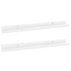 2x Wandschap Hoogglans Wit 60cm - Tweedekansje - OP=OP, Ophalen of Verzenden, Nieuw