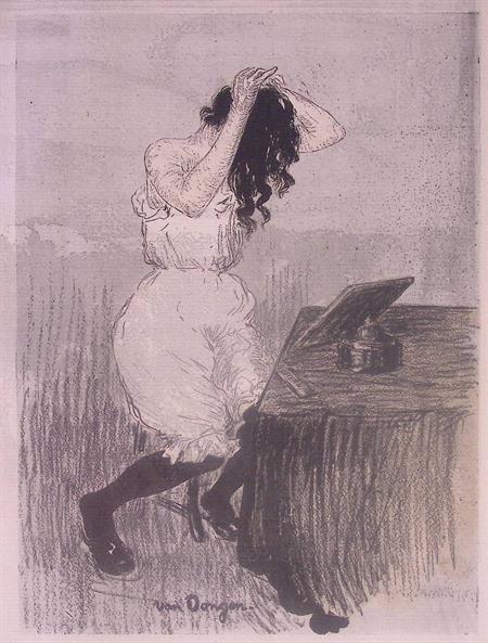 Slaven - Litho Kees van Dongen (lijst optie, lithos), Antiek en Kunst, Kunst | Litho's en Zeefdrukken, Verzenden