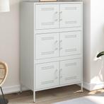 vidaXL buffetkast 68x39x113 cm staal wit, Huis en Inrichting, Kasten | Buffetkasten, Verzenden, 100 tot 150 cm, Nieuw, 50 tot 100 cm