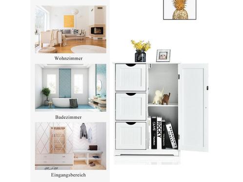 Coast badkamer kast opbergkast met 3 laden 60 x 30 x 81 cm, Huis en Inrichting, Woonaccessoires | Overige, Nieuw, Verzenden