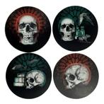 Onderzetters Set 4 Stuks - Gothica - Skulls Nocturne - 10x10, Ophalen of Verzenden, Nieuw