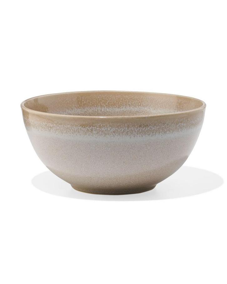 HEMA Saladeschaal Ø22cm Monaco reactief glazuur lichtbruin, Huis en Inrichting, Keuken | Servies, Nieuw, Verzenden