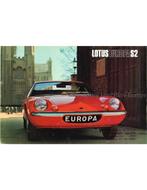 1969 LOTUS EUROPA S2 BROCHURE ENGELS, Nieuw, Author