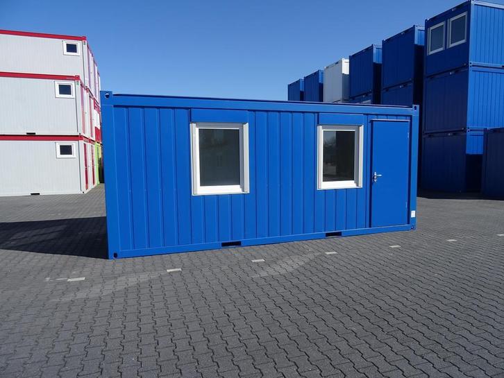 Kantoorunit ca. 6 x 2.4 meter - NIEUW - blauw (RAL 5010), Zakelijke goederen, Machines en Bouw | Keten en Containers