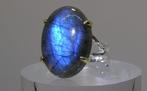 labradoriet Ring - Hoogte: 28 mm - Breedte: 22 mm- 8.4 g -