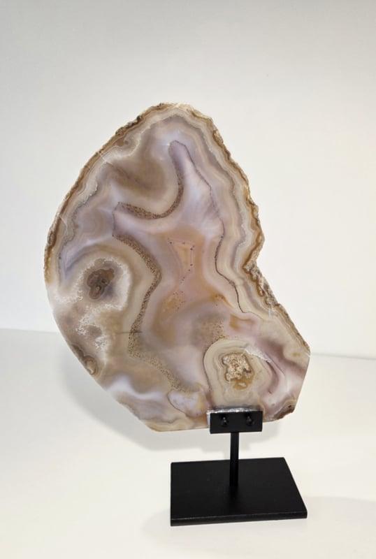 Agaat Plak XL op standaard (Interieurstuk) zie filmpje, Verzamelen, Mineralen en Fossielen, Ophalen of Verzenden