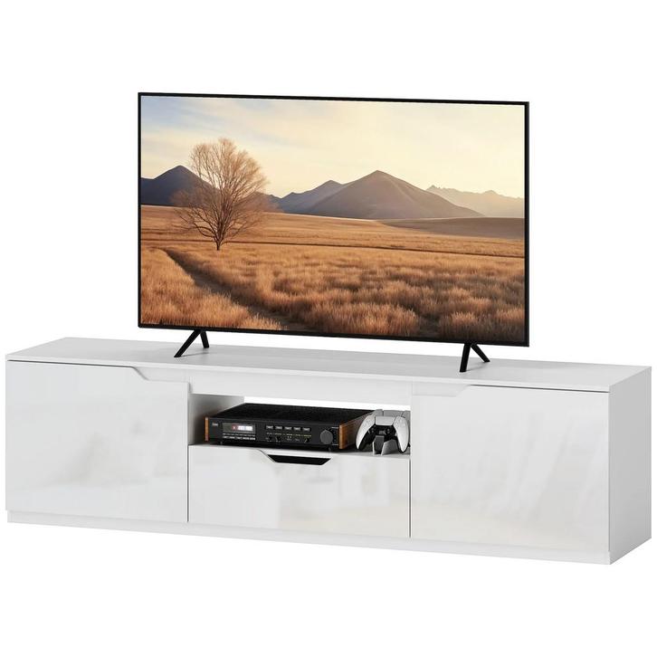 TRUUSK TV Kast Lowboard - 2 Deuren, Lade - 160 cm - Voor TV, Huis en Inrichting, Kasten | Dressoirs, Nieuw, Verzenden