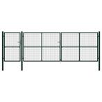 vidaXL Poort 500x150 cm staal groen, Tuin en Terras, Verzenden, Nieuw
