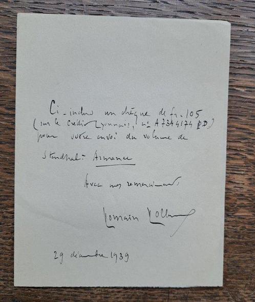 Romain Rolland - Vie de Tolstoï [envoi autographe signé et, Antiek en Kunst, Antiek | Boeken en Bijbels