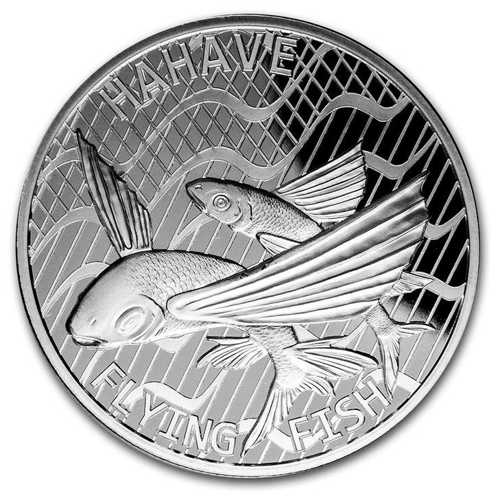 Tokelau Flying Fish Hahave 1 oz 2020 (10.000 oplage), Postzegels en Munten, Munten | Oceanië, Losse munt, Zilver, Verzenden