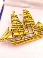 Verguld, Zilver, Goud vergulde zilveren broche Sailor
