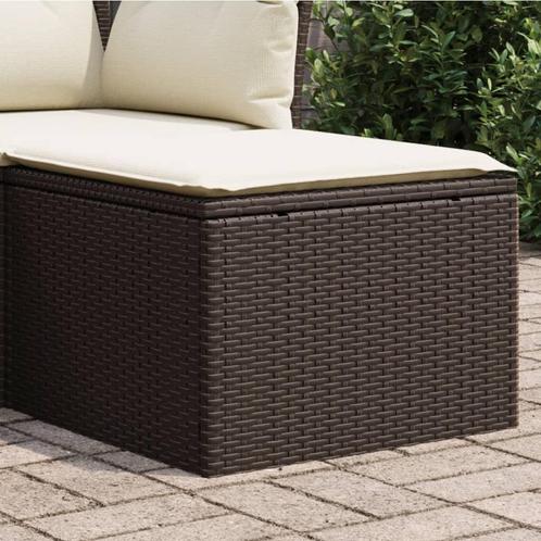vidaXL Tuinkruk met kussen 55x55x37 cm poly rattan bruin, Tuin en Terras, Tuinsets en Loungesets, Nieuw, Rotan, Verzenden