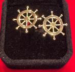 Elegante gerolde goud bootroer nautische manchetknopen -, Antiek en Kunst, Curiosa en Brocante