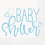 Baby Shower Servetten Blauw 33cm 16st, Nieuw, Verzenden