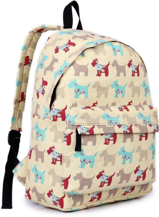 Miss lulu rugzak dog beige, Sieraden, Tassen en Uiterlijk, Tassen | Rugtassen, Verzenden