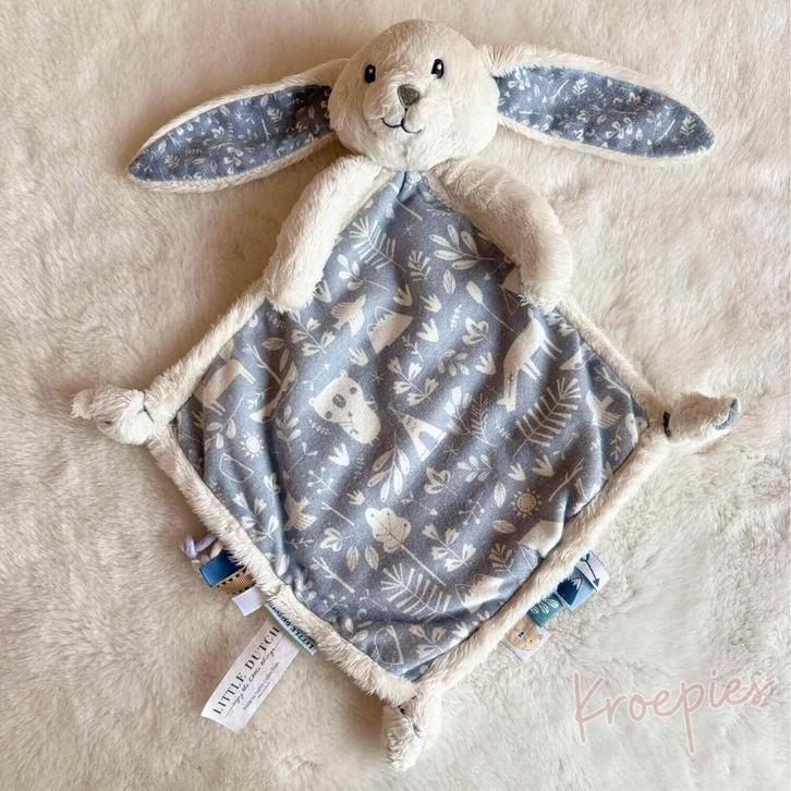 Little Dutch knuffeldoekje konijn blauw | Bosdieren patroon, Kinderen en Baby's, Speelgoed | Knuffels en Pluche, Verzenden
