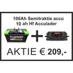 Combi Platinum 100ah semitraktie accu + 10ah Lader, Auto-onderdelen, Nieuw, Verzenden