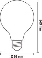 Calex filament LED globelamp G95 E27 4.5W 470lm 2100K Gou..., Nieuw, Ophalen of Verzenden