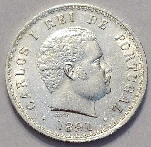 Portugal. D. Carlos I - D. Manuel II (1889-1910). 500 Reis -, Postzegels en Munten, Munten | Europa | Niet-Euromunten