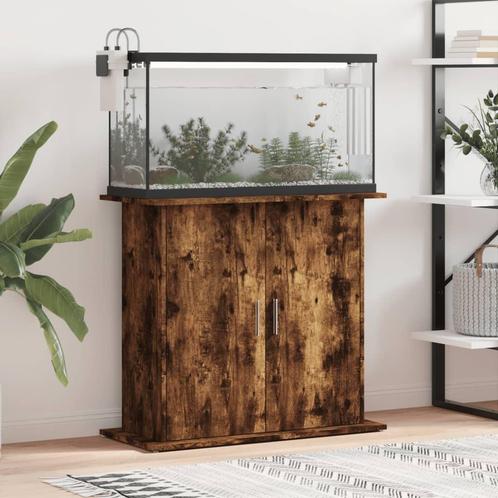 vidaXL Aquariumstandaard 81x36x73 cm bewerkt hout gerookt, Dieren en Toebehoren, Overige Dieren-accessoires, Nieuw, Verzenden