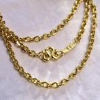 Exclusieve gouden anker schakel ketting met traditionele..., Ophalen of Verzenden, Zo goed als nieuw, Overige kleuren, Goud