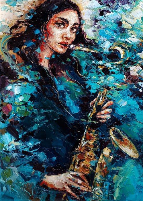 Krystyna Ró-Pasek - odpyn z muzyk, Antiek en Kunst, Kunst | Schilderijen | Modern