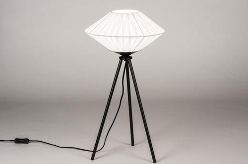 Rietveld Tafellampen - Wit, Zwart - Stof, Metaal, Huis en Inrichting, Lampen | Tafellampen, Verzenden