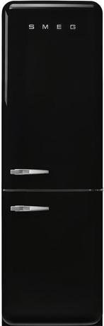 Smeg FAB32RBL6 retro jaren 50 koelkast - zwart, 150 tot 200 liter, Verzenden, 60 cm of meer, Met aparte vriezer