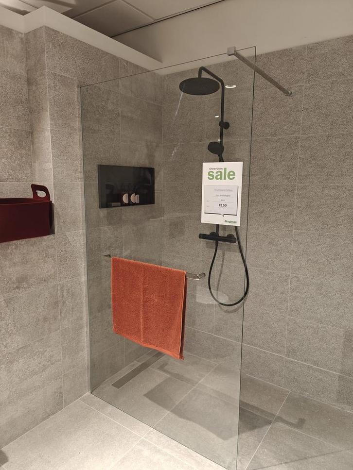 Inloopdouche 120cm, 8mm helder antikalk glas - 0049, Doe-het-zelf en Verbouw, Sanitair, Nieuw, Chroom, Glas, Ophalen