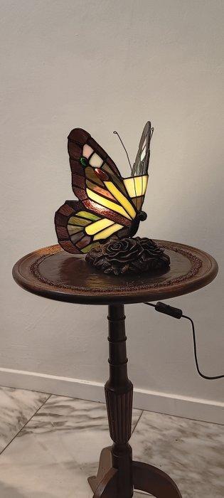 Lamp - tiffany stijl vlinder - resin - glas, Antiek en Kunst, Kunst | Designobjecten