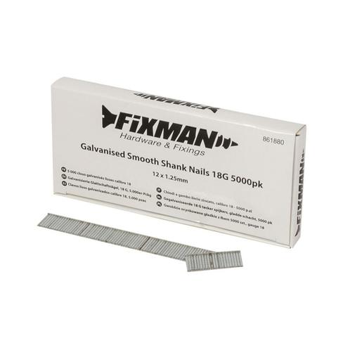Fixman Gegalvaniseerde tacker spijkers - 18 gauge - gladd..., Doe-het-zelf en Verbouw, Overige Doe-het-zelf en Verbouw, Nieuw