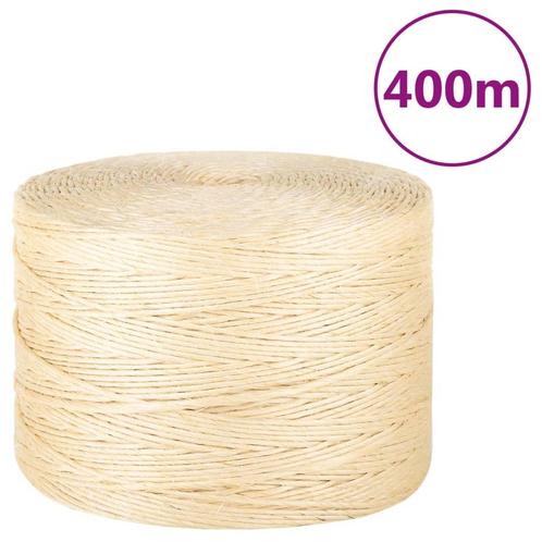 vidaXL Touw 3 mm 400 m 100% sisal, Doe-het-zelf en Verbouw, IJzerwaren en Bevestigingsmiddelen, Nieuw, Verzenden