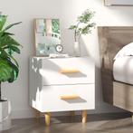 vidaXL Nachtkastje 40x35x47,5 cm wit, Minder dan 45 cm, Verzenden, Nieuw, Minder dan 55 cm