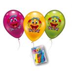 Clowns gezicht ballonnen 6 stuks - Ballonnen, Ophalen of Verzenden, Nieuw