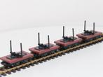 LGB 40500 Set 2 paar Smalspoor schamelwagens zonder lading, Gebruikt, Overige typen, Ophalen of Verzenden, LGB
