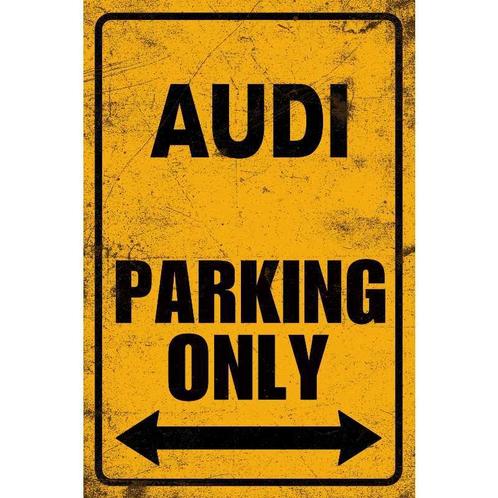 Audi Parking only Wandbord Parkeerbord Tekstbord  Bord, Verzamelen, Automerken, Motoren en Formule 1, Auto's, Nieuw, Ophalen of Verzenden