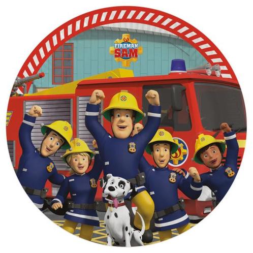 Brandweerman Sam Borden 23cm 8st, Hobby en Vrije tijd, Feestartikelen, Nieuw, Verzenden