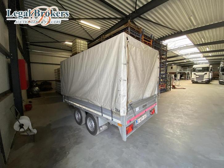 QACP247 – TWINS TRAILER Dubbelas geremd –, Zakelijke goederen, Machines en Bouw | Transport, Ophalen of Verzenden