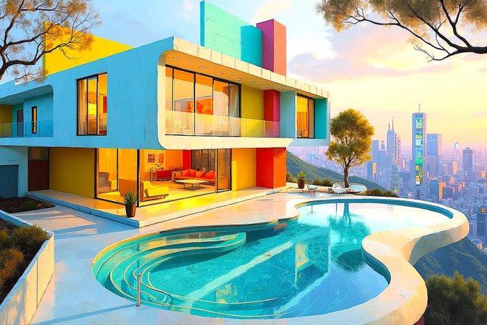 KOYA (1967) - Franck Lloyd Wright in Tokyo Toile (XXL), Antiek en Kunst, Kunst | Designobjecten