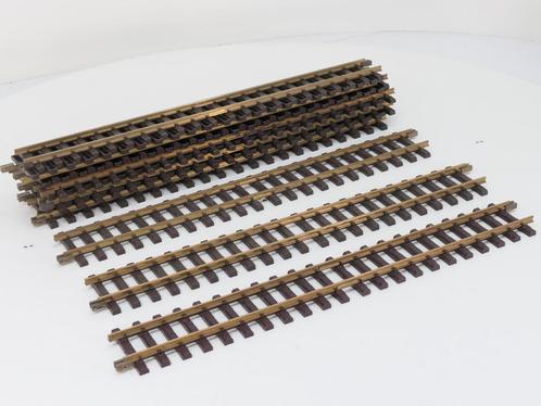 LGB 10600 Set 12St. Gerades Gleis, 600mm, Met Zij-Schroef..., Hobby en Vrije tijd, Modeltreinen | Overige schalen, Rails, Gebruikt