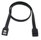 SATA 3 kabel 180/180 50cm Zwart met Clip, Ophalen of Verzenden, Nieuw