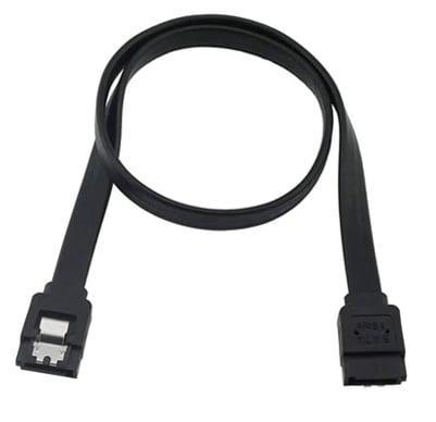 SATA 3 kabel 180/180 50cm Zwart met Clip, Computers en Software, Harde schijven, Ophalen of Verzenden