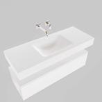 Badkamermeubel AQS Ibiza 120 cm Solid Surface Wastafel Mat, Ophalen of Verzenden, Nieuw